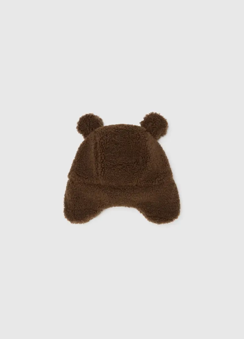 Cappello Marrone Peruviano In Sherpa Per Bambino, Marrone miniatura 2