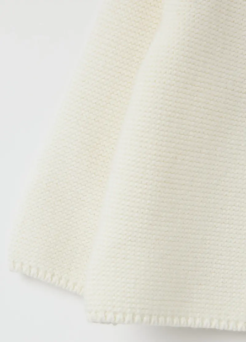 Cappotto Da Neonato In Puro Cotone Bianco Regular Fit, Unisex, Bianco miniatura 3