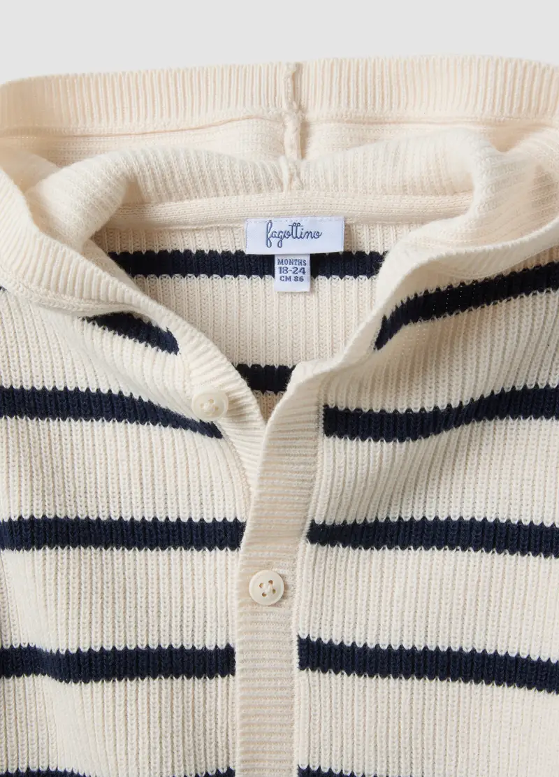 FAGOTTINO Cardigan Bambino Bianco 4330239 miniatura 3