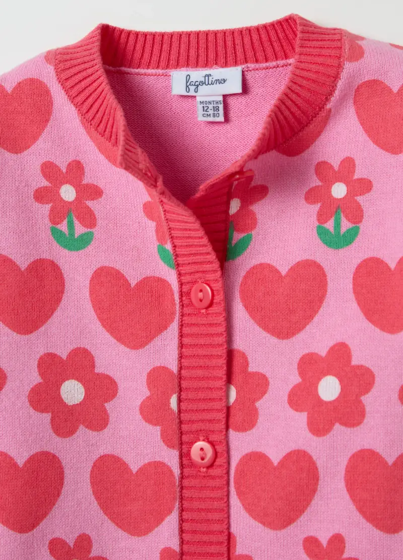 FAGOTTINO Cardigan Bambina Rosa 4152720 miniatura 3