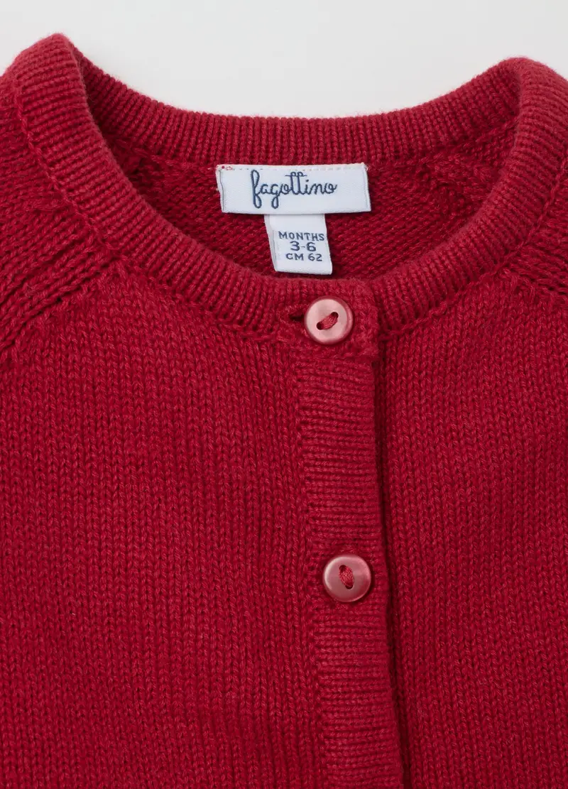 FAGOTTINO Cardigan Bambina Rosso 1175280 miniatura 3