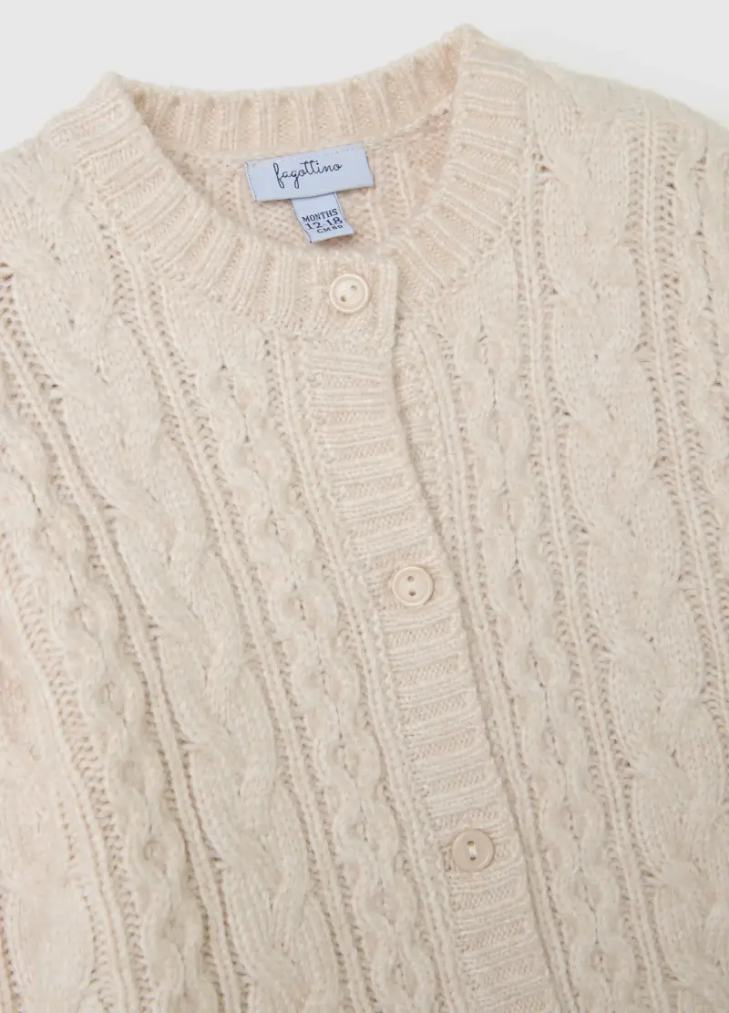 FAGOTTINO Cardigan Bambina Beige 2827181 miniatura 3