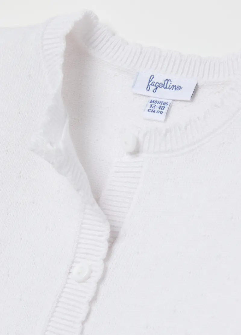 FAGOTTINO Cardigan Bambina Bianco 4180346 miniatura 3