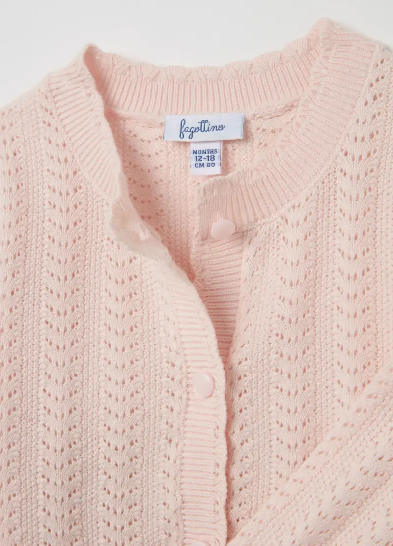 FAGOTTINO Cardigan Bambina Rosa 4152726 miniatura 3