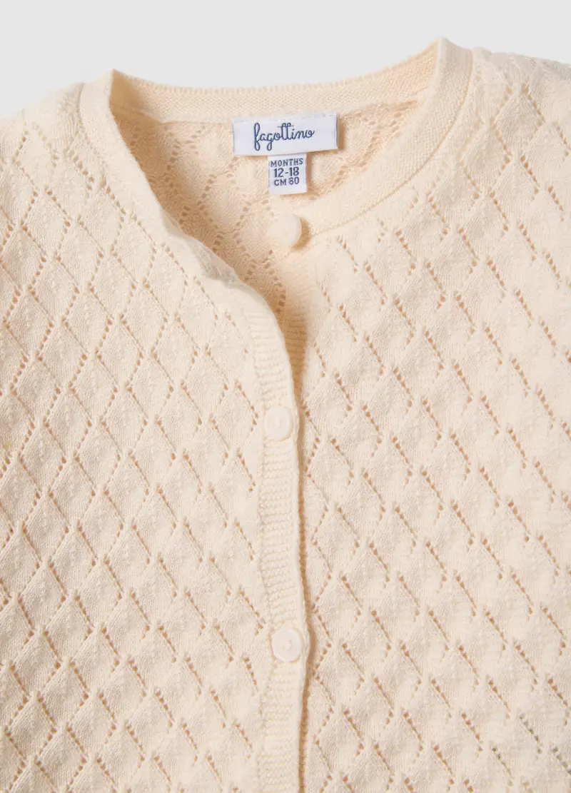 FAGOTTINO Cardigan Bambina Beige 4329640 miniatura 3