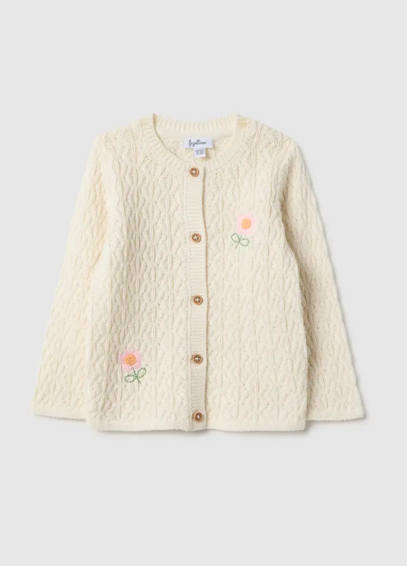 FAGOTTINO Cardigan Bambina Beige 4080261