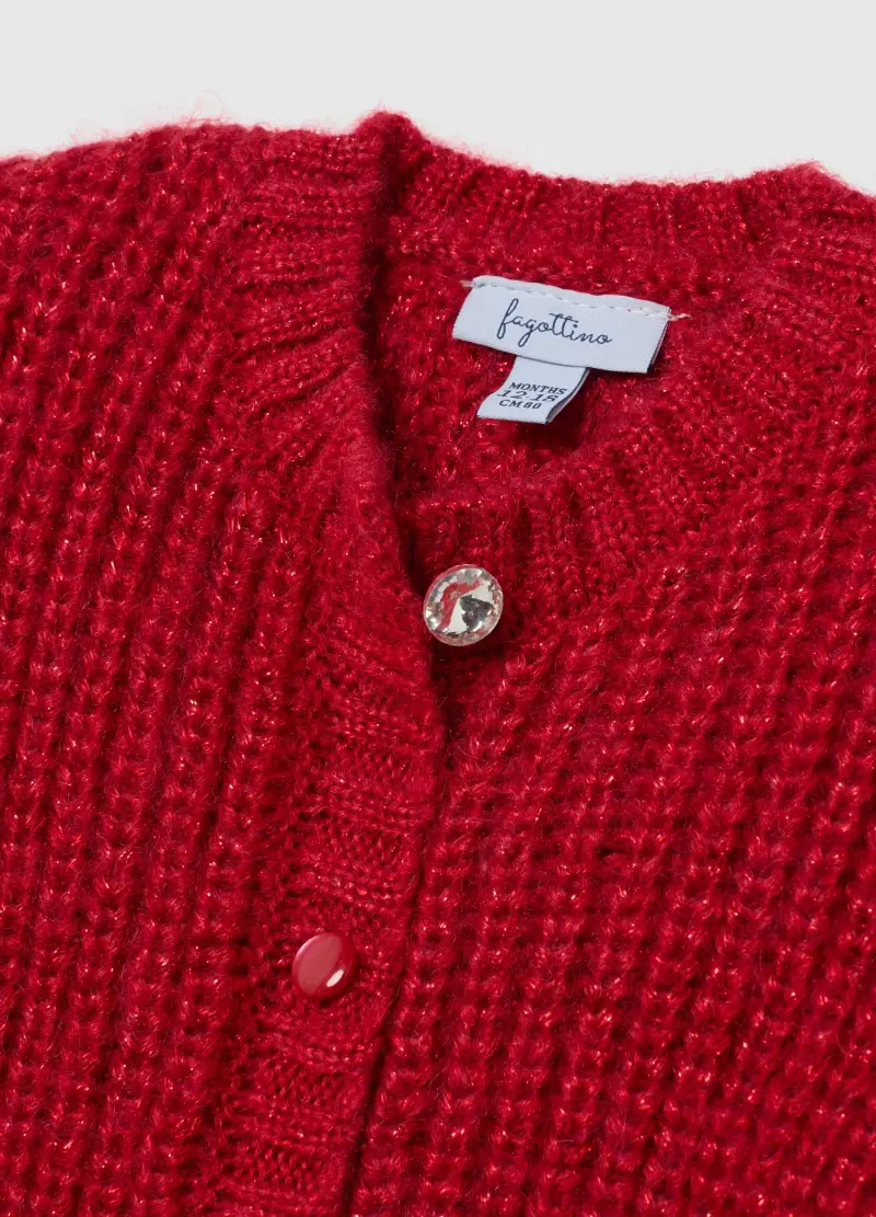 FAGOTTINO Cardigan Bambina Rosso 3531149 miniatura 3