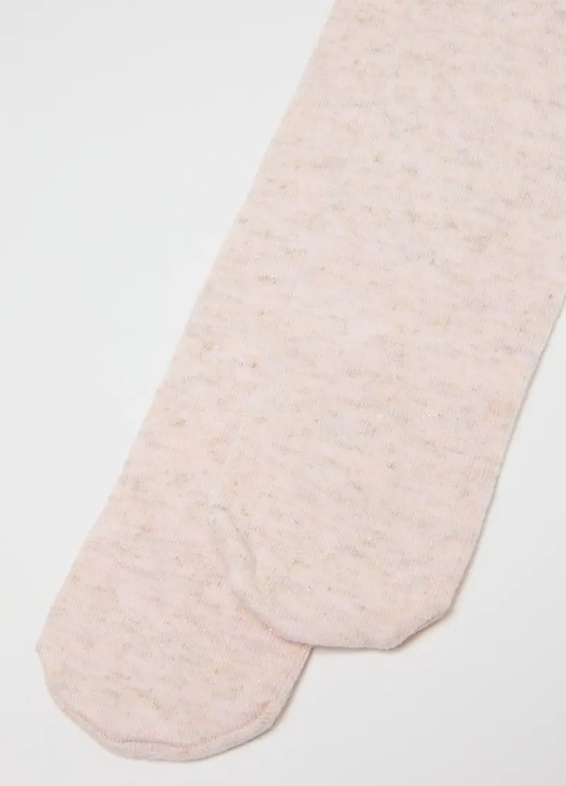 Collant Beige Con Fibre Metalliche, Bambina, Beige miniatura 2