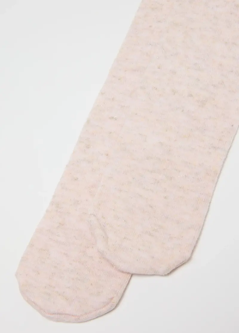 Collant Beige Con Fibre Metalliche, Bambina, Beige miniatura 2