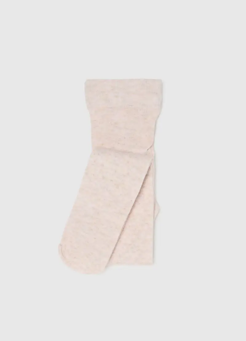 Collant Beige Con Fibre Metalliche, Bambina, Beige