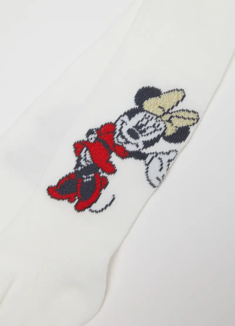 Collant Bianchi Da Neonata In Cotone Elasticizzato Con Stampa Disney, Bambina, Bianco miniatura 3