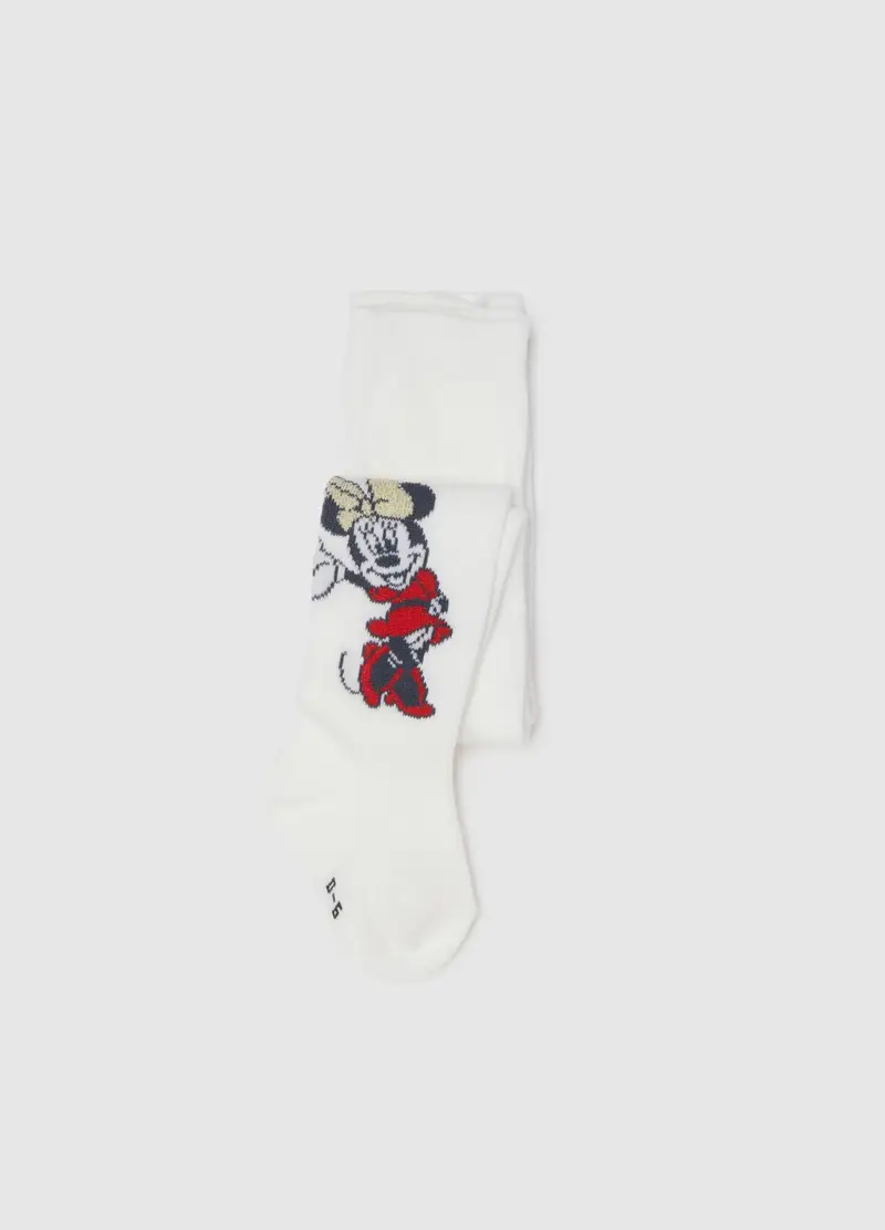 Collant Bianchi Da Neonata In Cotone Elasticizzato Con Stampa Disney, Bambina, Bianco