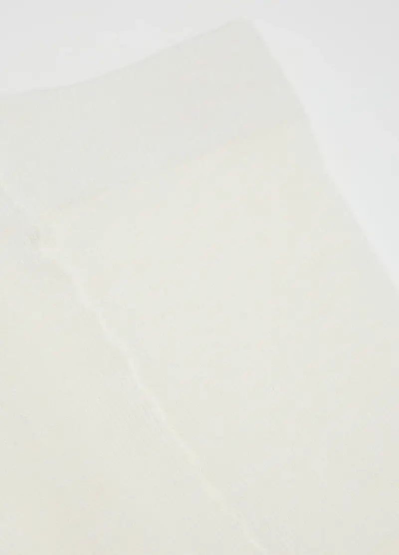 Collant Bianco Per Bambina In Tessuto Elasticizzato, Beige miniatura 3