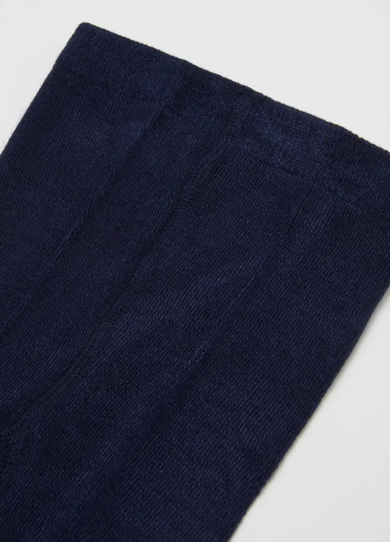 Collant Blu In Bambù Elasticizzato Per Bambina, Blu miniatura 3