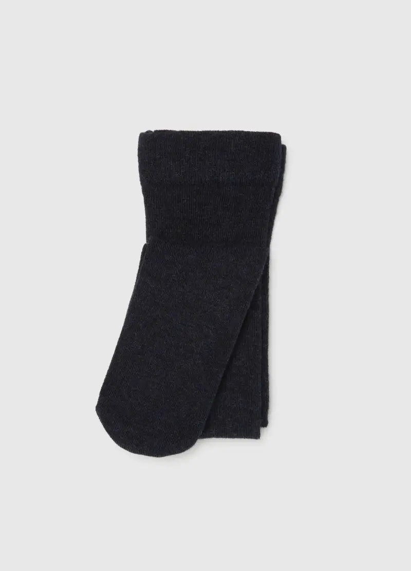 Collant Blu In Tessuto Elasticizzato, Bambina, Nero