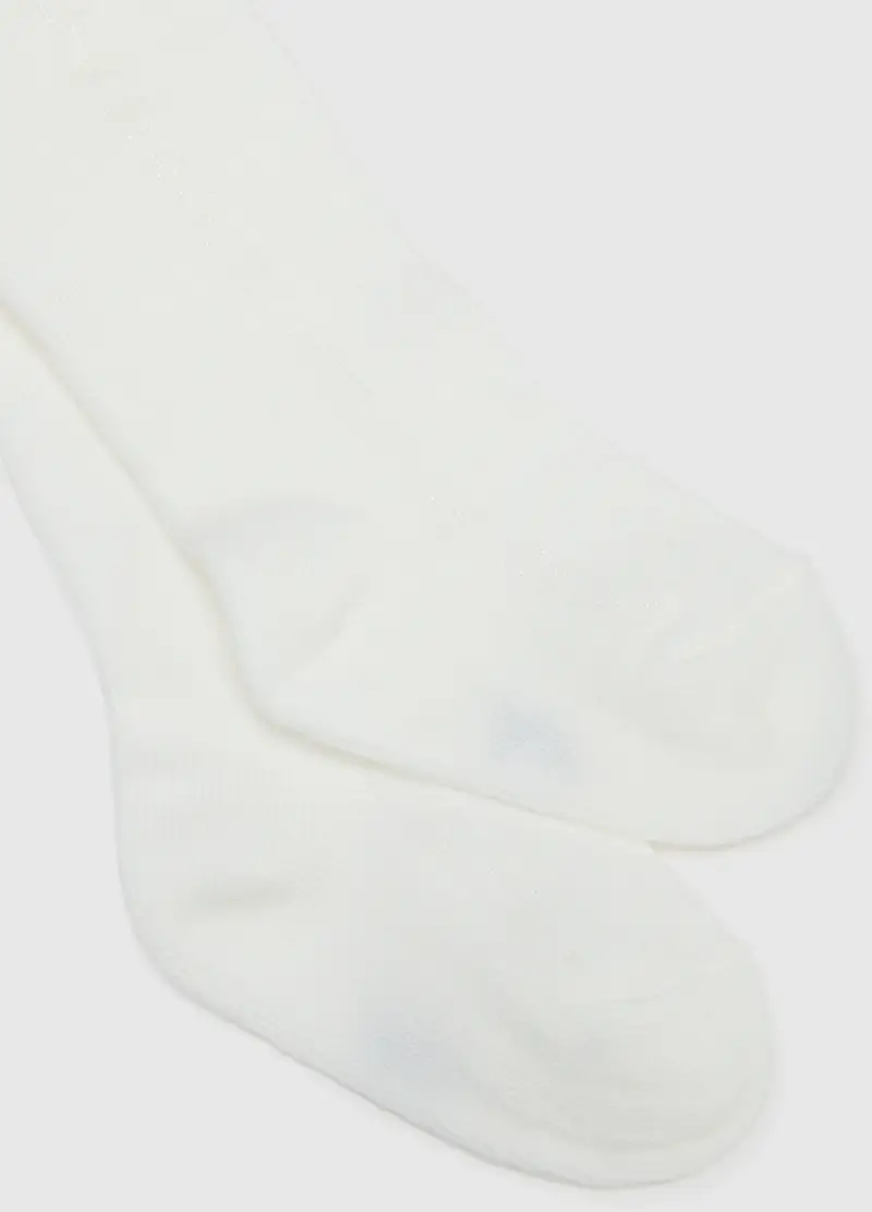 Collant Da Neonata In Cotone Bianchi Elasticizzati, Bambina, Bianco miniatura 2