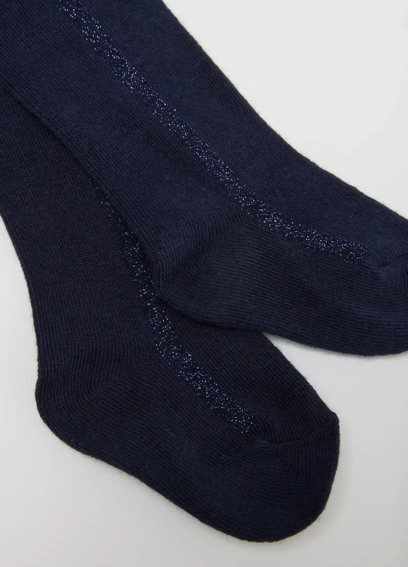 Collant Da Neonata In Cotone Blu Elasticizzati, Bambina, Blu miniatura 2