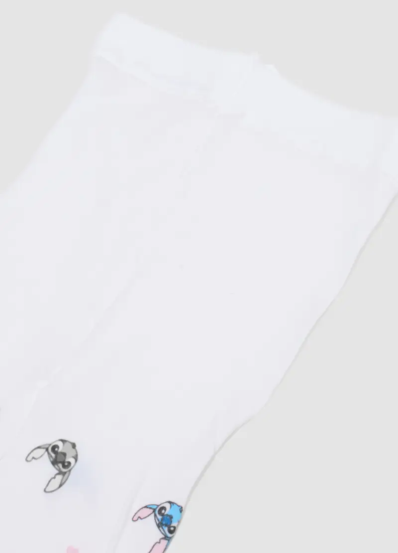 Collant Elasticizzati Bianchi Da Neonata Con Stitch, Bambina, Bianco miniatura 3