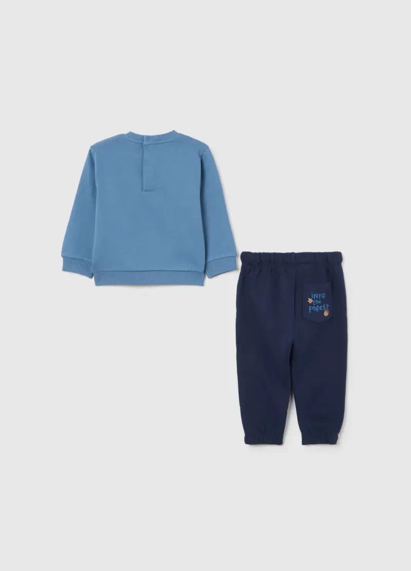 Completino Azzurro E Blu In Cotone Per Bambino, Blu miniatura 2