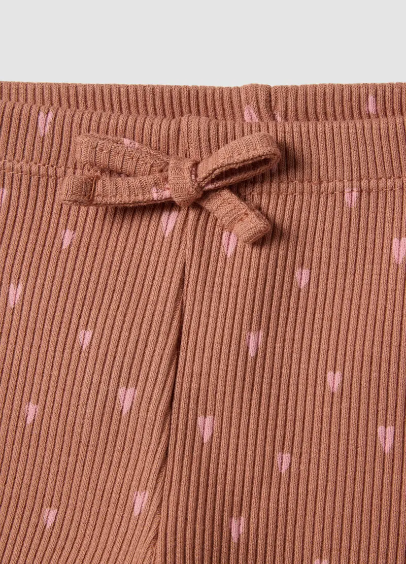 Completo Bianco E Marrone Per Bambina In Cotone Elasticizzato, Bianco miniatura 3