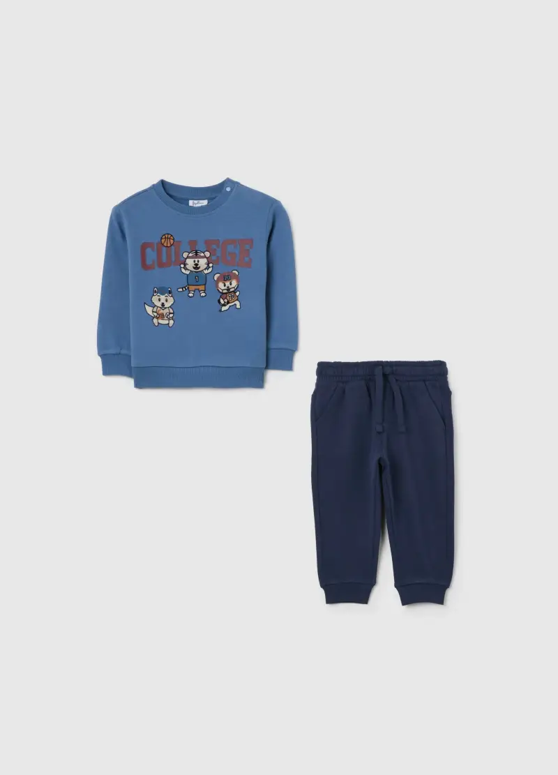 Completo Blu Felpa E Joggers, Bambino, Blu