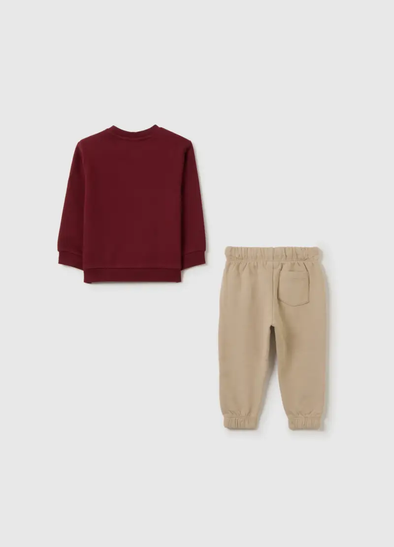 Completo Da Bambino In Puro Cotone Rosso Regular Fit, Rosso miniatura 2