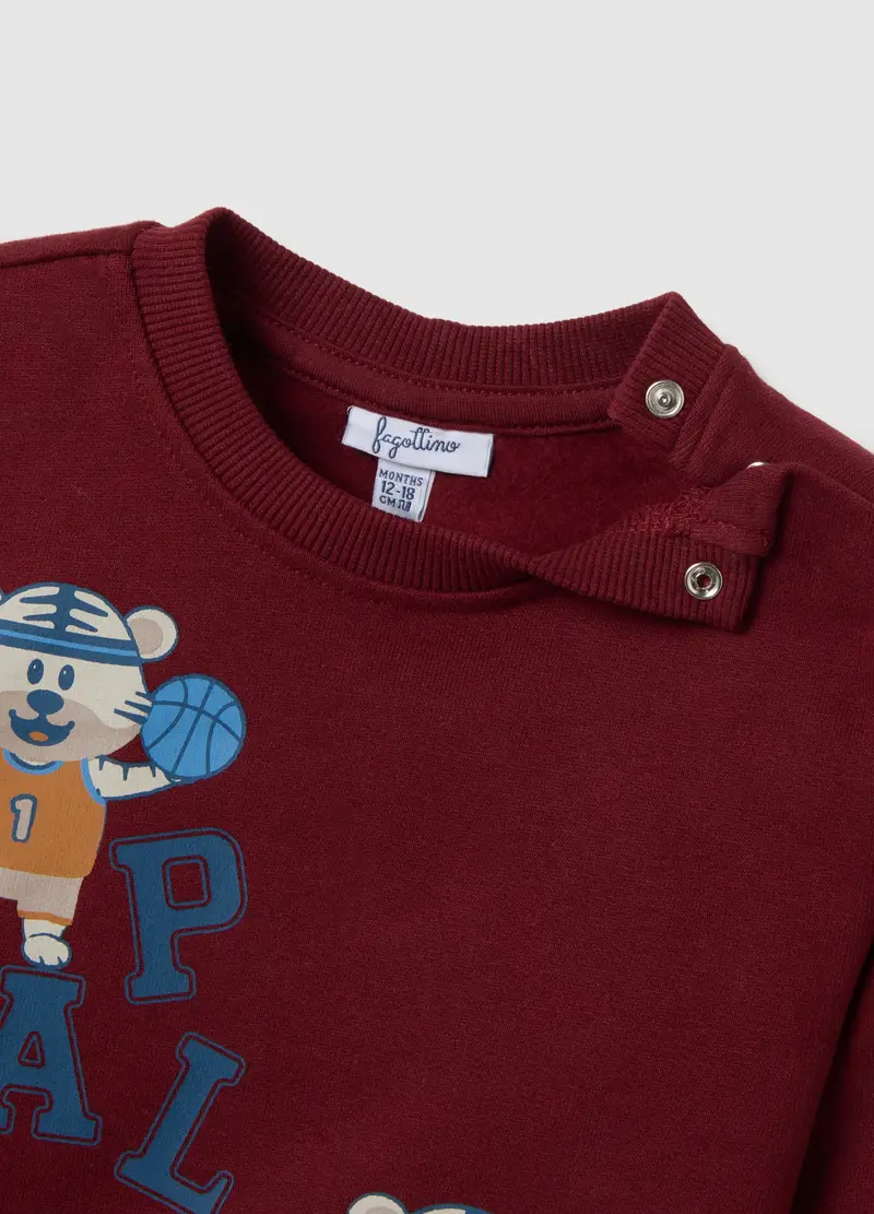 Completo Da Bambino In Puro Cotone Rosso Regular Fit, Rosso miniatura 3