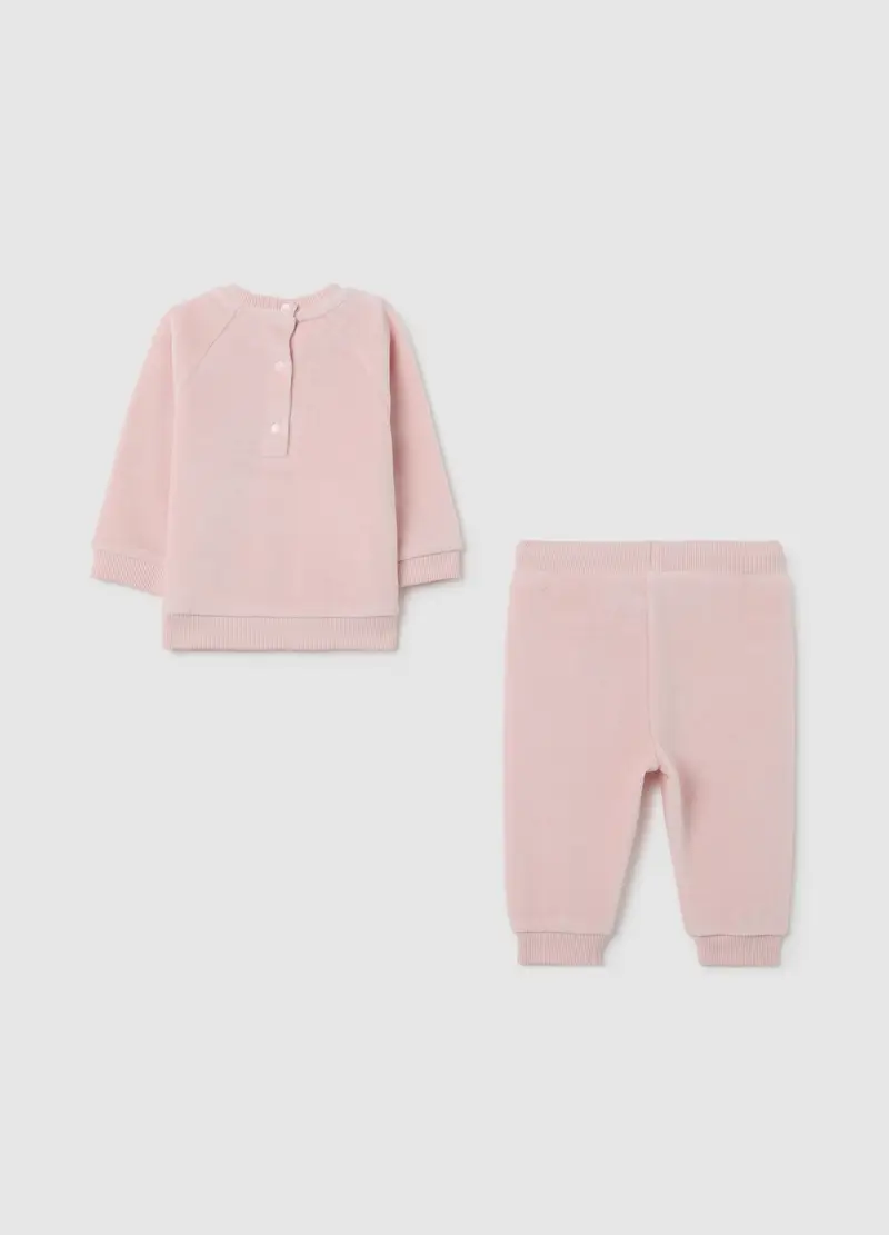 Completo Da Neonata In Misto Cotone Rosa, Rosa miniatura 2