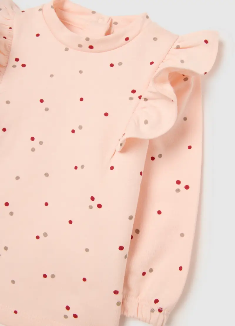 Completo Da Neonata In Puro Cotone Beige, Beige miniatura 3