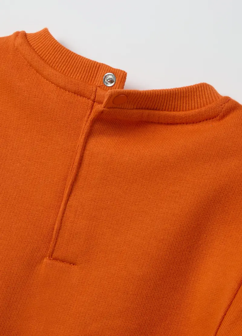 FAGOTTINO, Completo Felpa E Pantalone Da Bambino In Puro Cotone Arancione, Arancione, Taglia: 9-12 miniatura 2