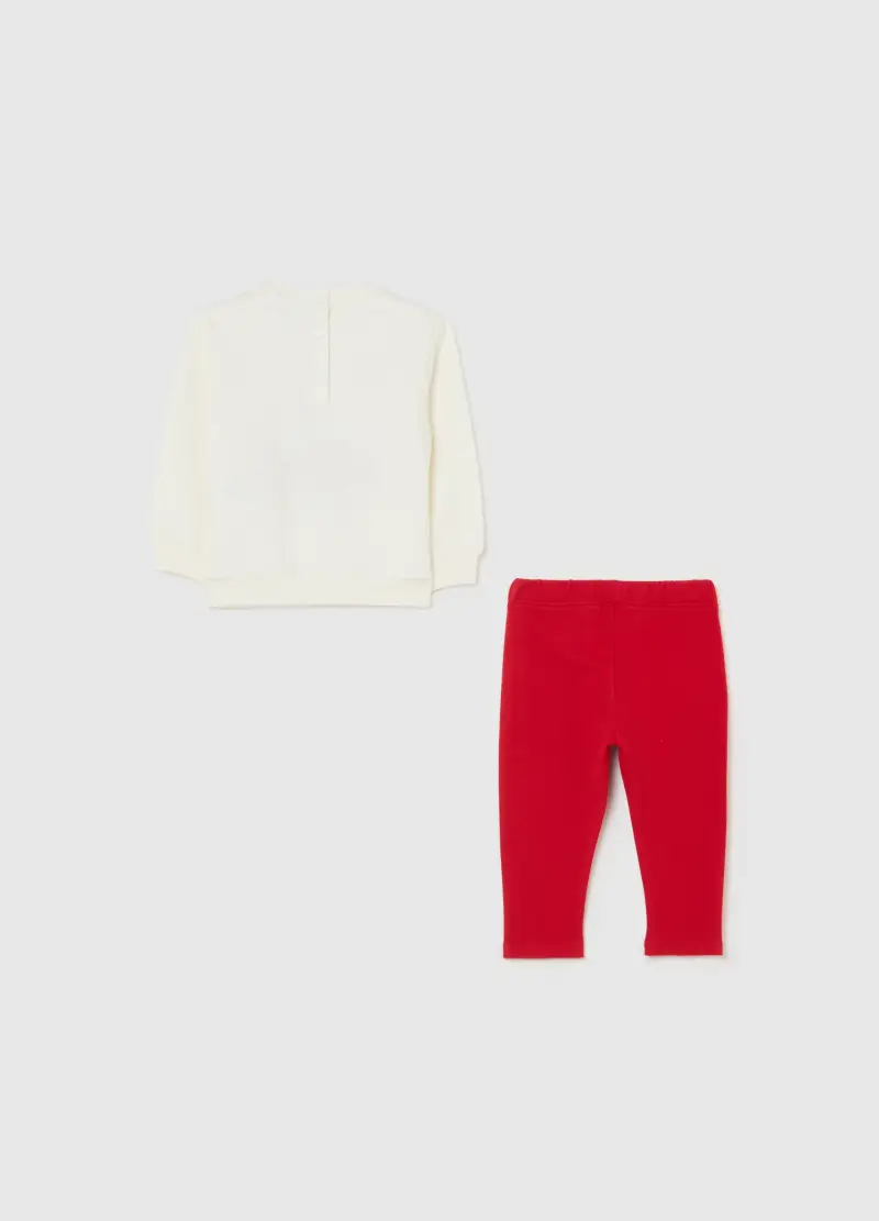 Completo Felpa Pantalone Multicolor Da Bimba In Cotone Con Stampa, Bambina, Multicolor miniatura 2