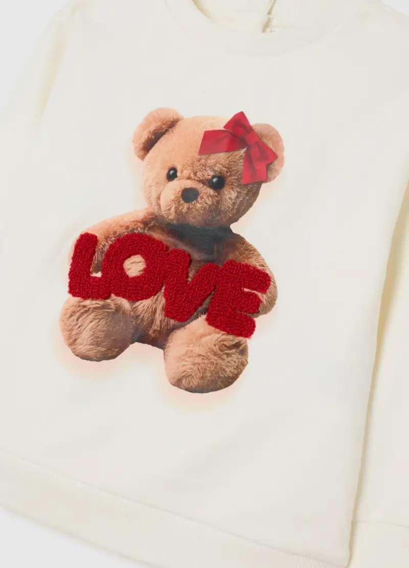 Completo Felpa Pantalone Multicolor Da Bimba In Cotone Con Stampa, Bambina, Multicolor miniatura 3