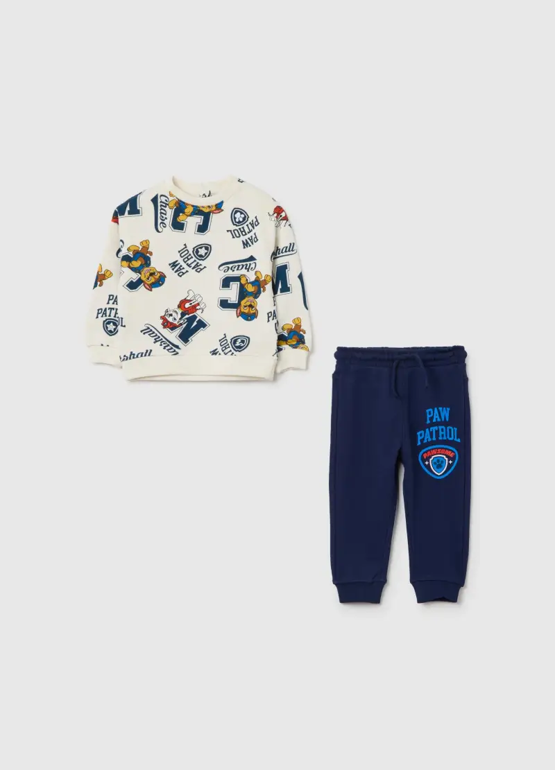 Fagottino Completo Felpa e Pantalone Multicolor Bambino in Puro Cotone