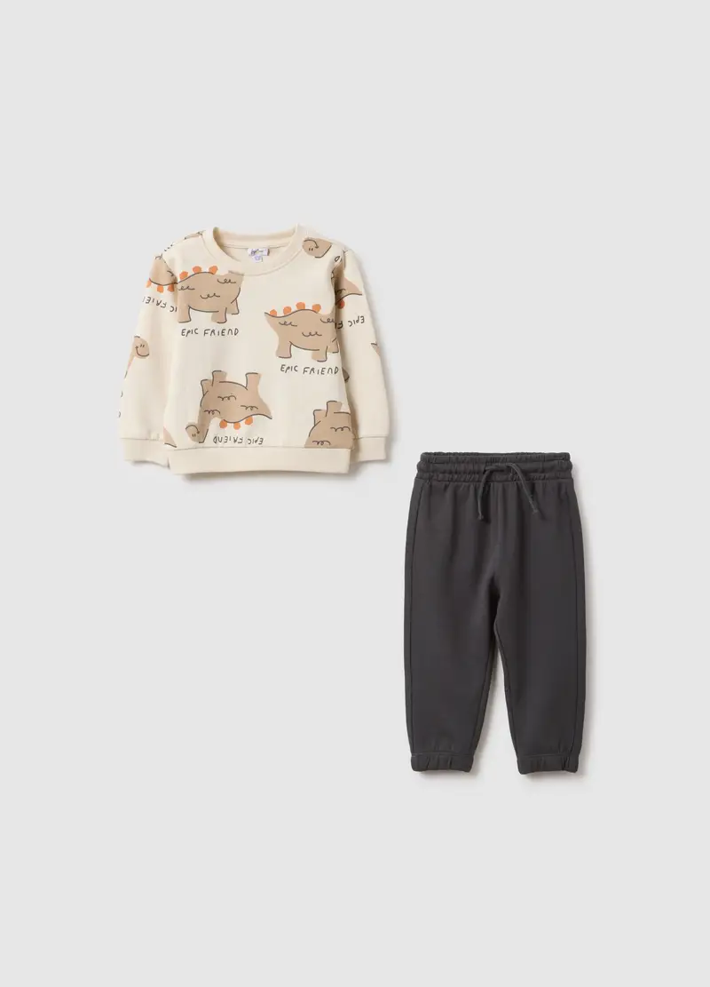 Completo In Puro Cotone Multicolor Regular Fit Per Bimbo, Bambino, Multicolor