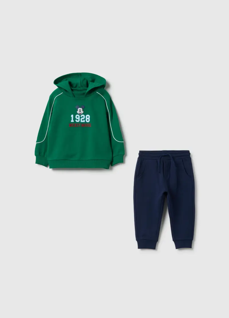 Completo In Puro Cotone Verde Regular Fit Da Bimbo, Bambino, Verde