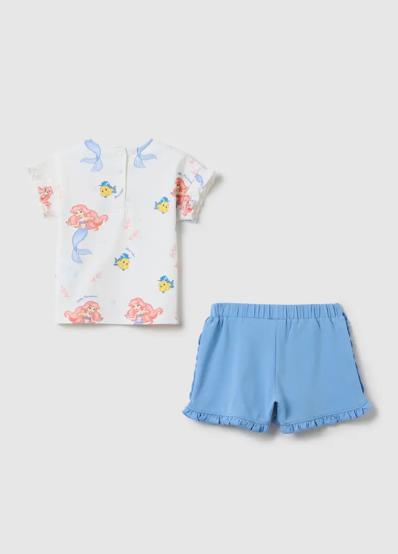 Completo Jogging Da Bambina In Cotone Elasticizzato Bianco Regular Fit, Bianco miniatura 2