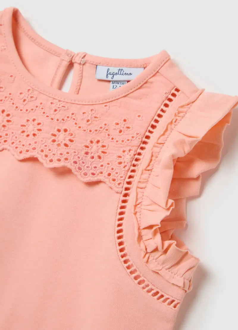 Completo Jogging Da Bambina In Cotone Rosa Regular Fit, Rosa miniatura 3