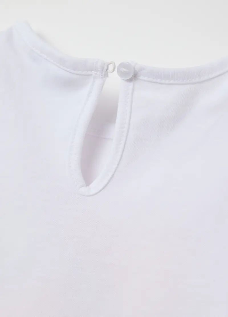 FAGOTTINO, Completo Jogging Da Bambina In Puro Cotone Bianco Regular Fit Con Stampa, Bianco, Taglia: 9-12 miniatura 2