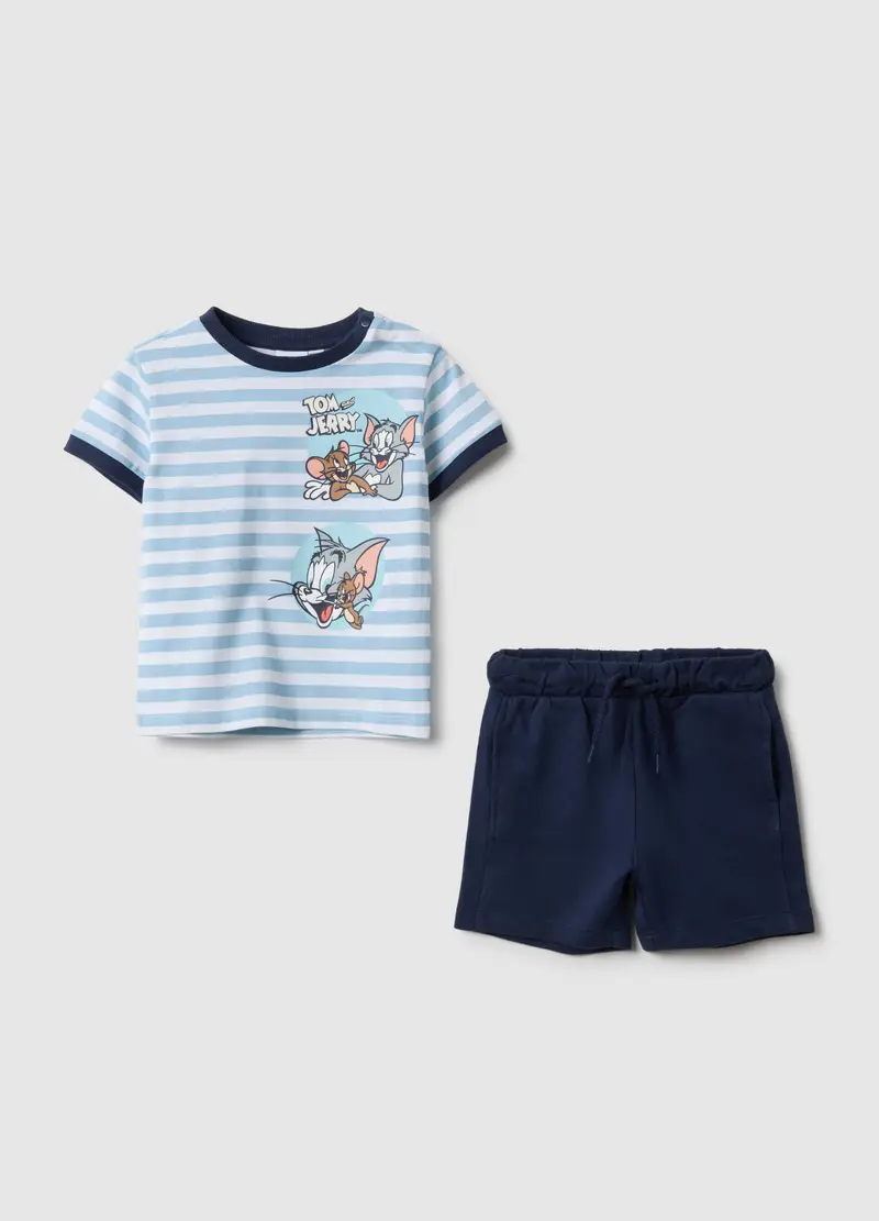 Completo Jogging In Puro Cotone Multicolor Per Bimbi Di Tom E Jerry, Bambino, Multicolor
