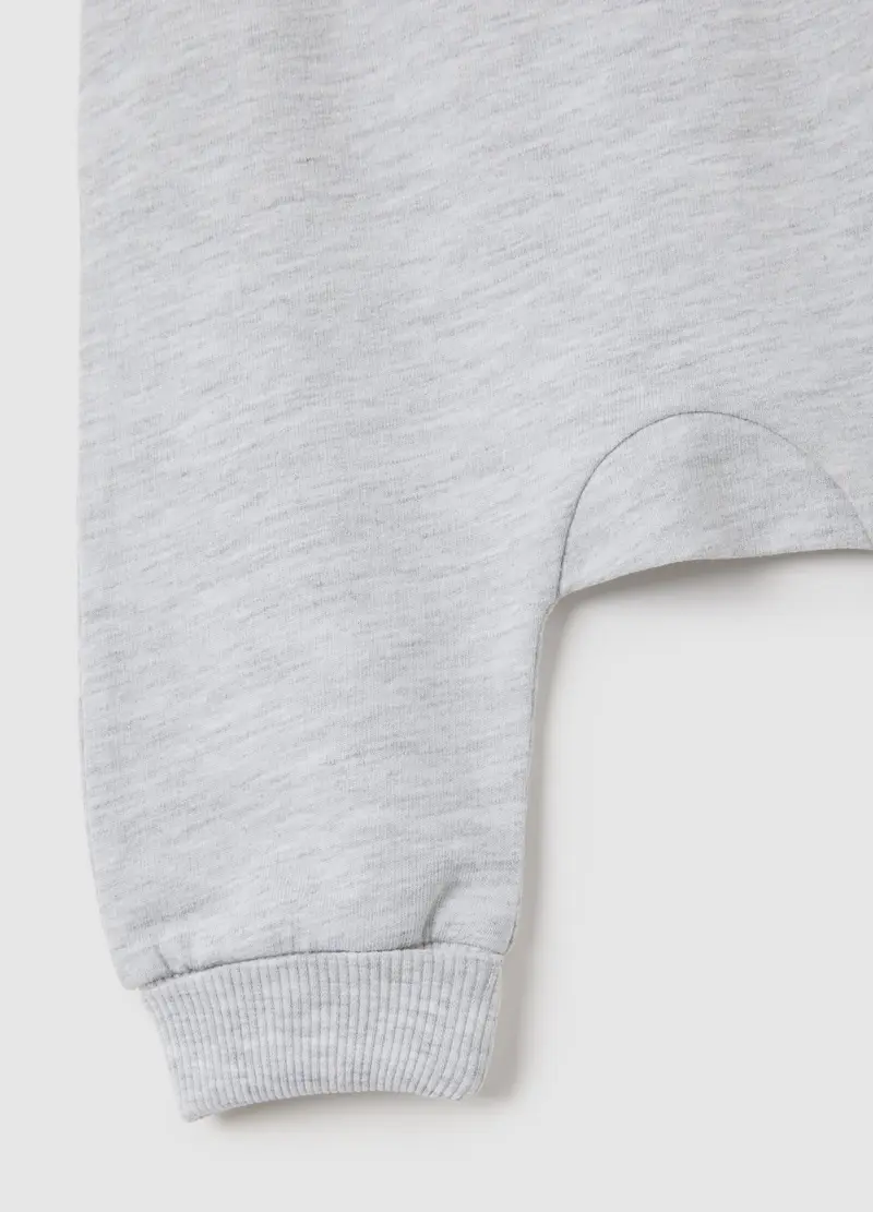 FAGOTTINO, Completo Maglia E Pantaloni Da Bambino In Puro Cotone Bianco E Grigio, Unisex, Bianco, Taglia: 3-6 miniatura 2