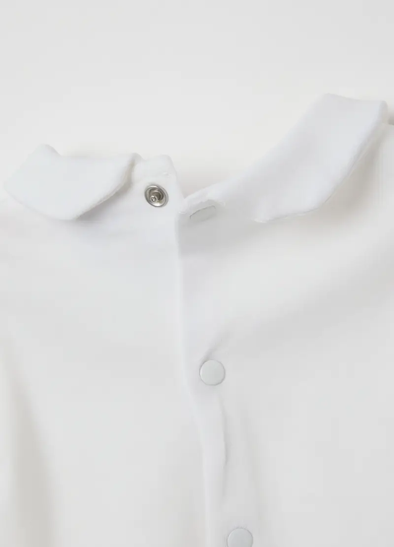 FAGOTTINO, Completo Maglietta E Pantalone Da Bambina In Puro Cotone Bianco, Unisex, Bianco, Taglia: 1-3 miniatura 3