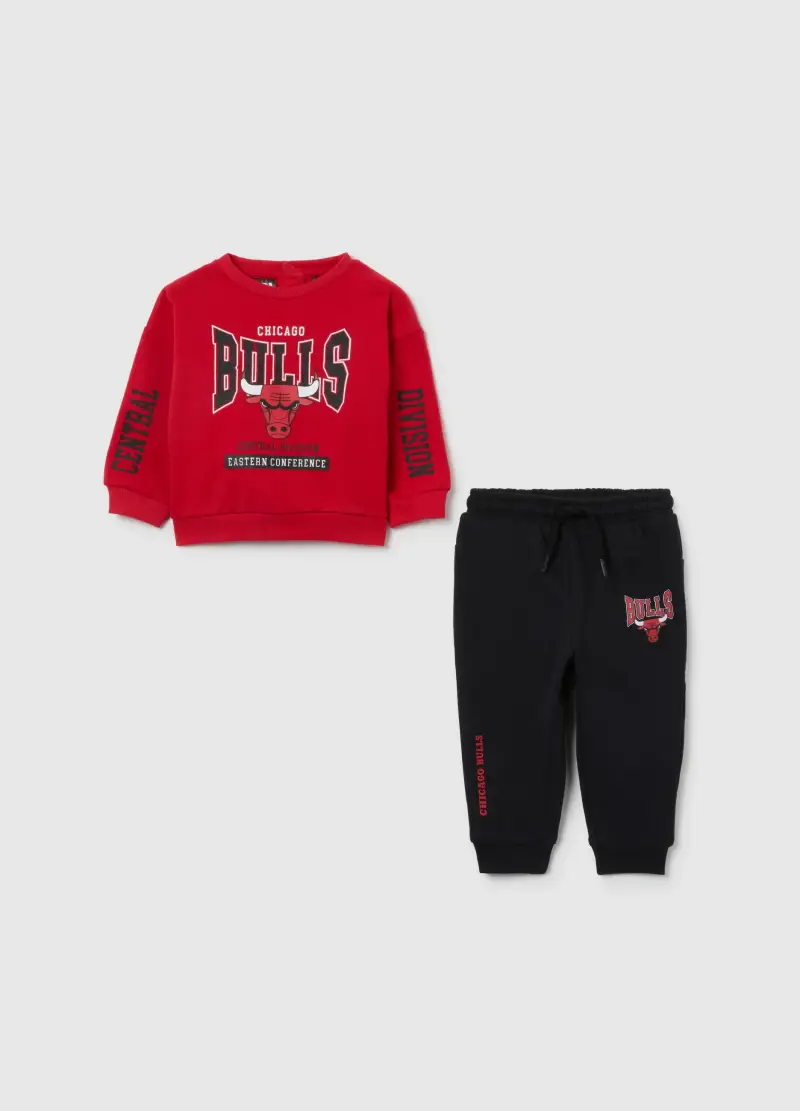 Completo Multicolor Felpa E Pantalone Chicago Bulls Da Bimbo In Misto Cotone, Bambino, Multicolor