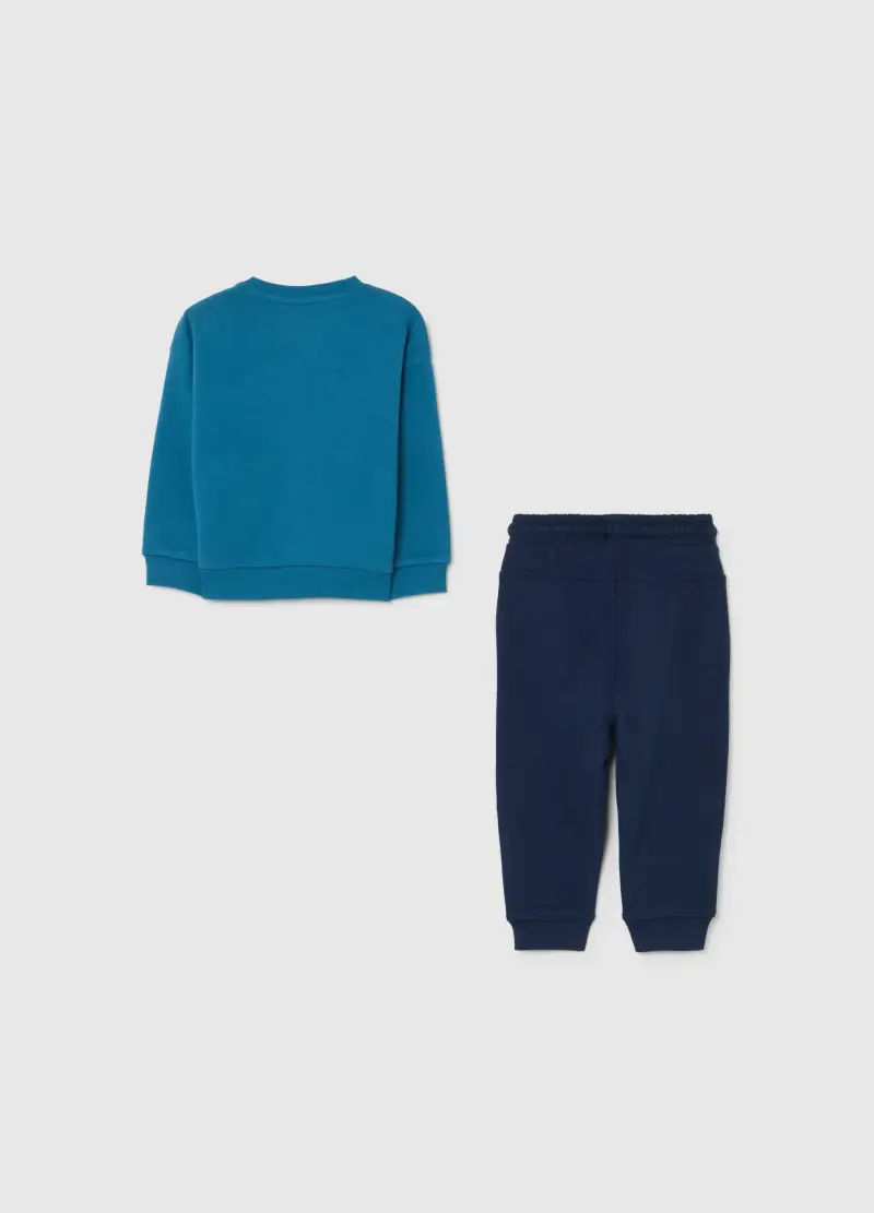 Completo Tuta Da Bimbo In Puro Cotone Blu Regular Fit, Bambino, Blu miniatura 2