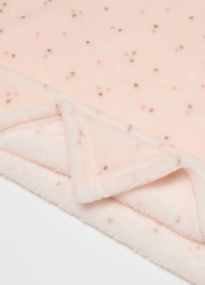 Coperta Rosa Per Culla In Ecopelle, Neonata, Beige miniatura 3