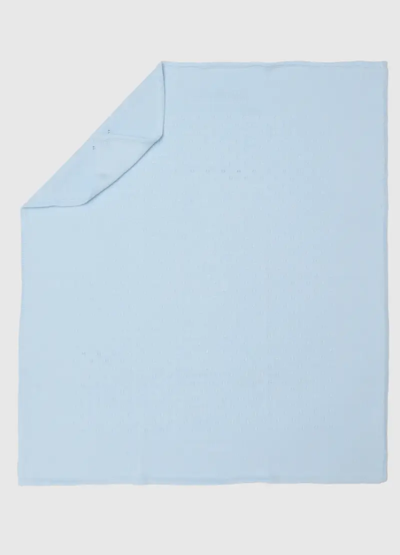 Copertina Azzurra Da Neonato In Puro Cotone, Azzurro miniatura 2