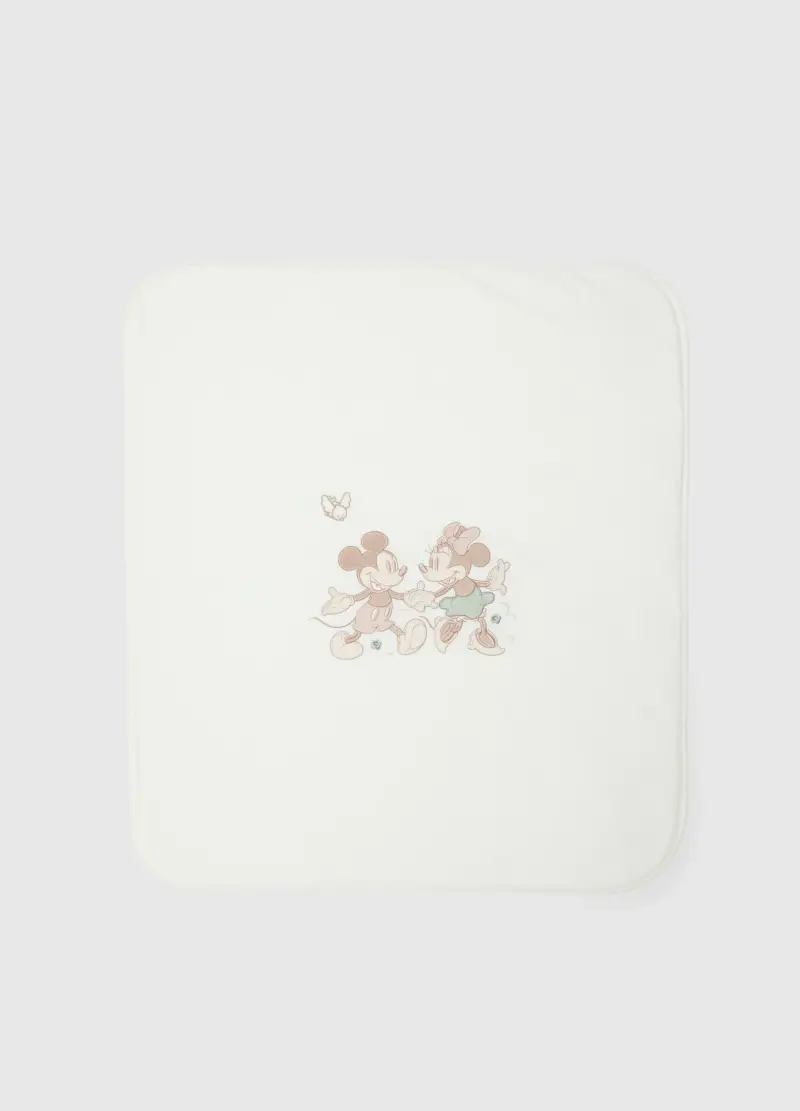 Copertina Da Neonato In Misto Cotone Bianca Con Stampa Disney, Unisex, Bianco miniatura 2