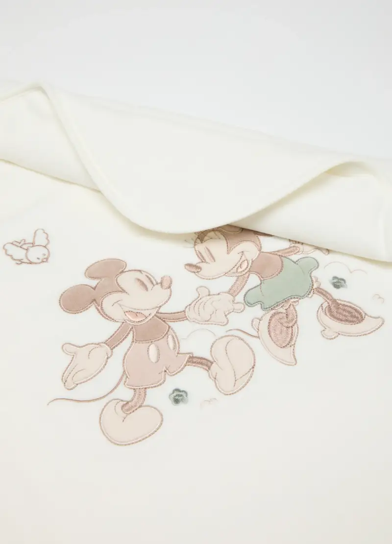 Copertina Da Neonato In Misto Cotone Bianca Con Stampa Disney, Unisex, Bianco miniatura 3
