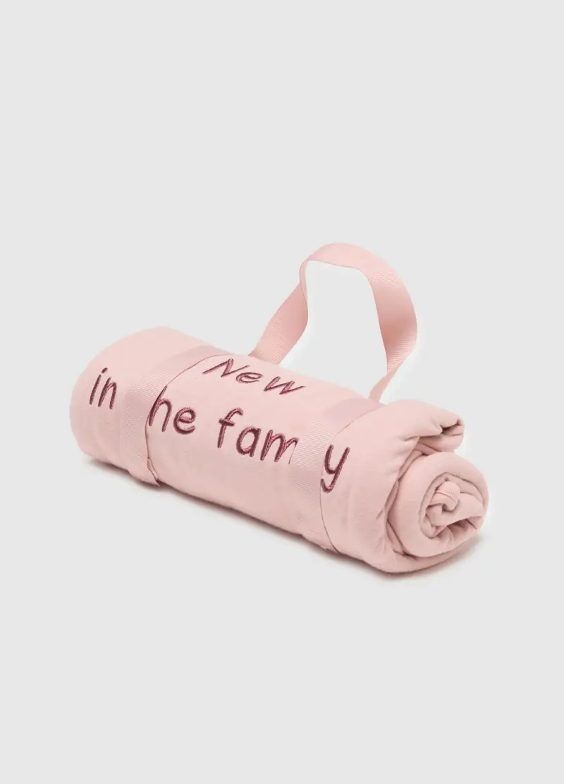 Copertina Morbida Rosa Da Neonata In Cotone Elasticizzato, Rosa