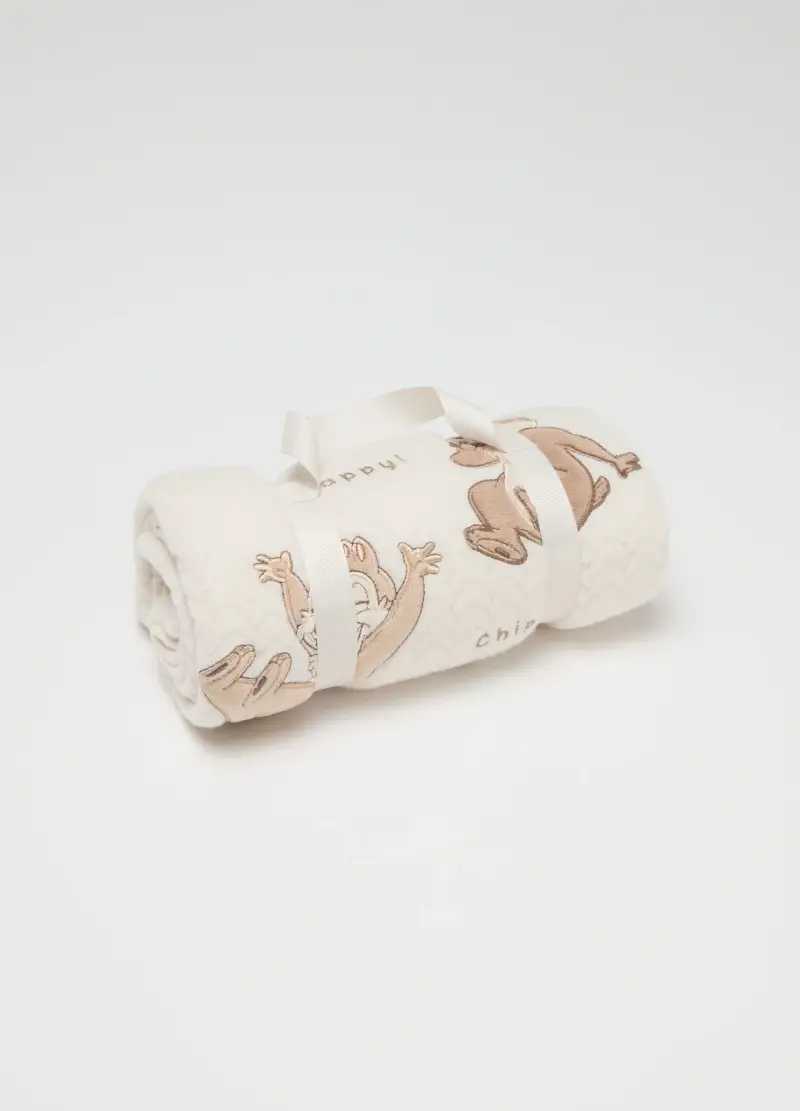 Copertina Per Neonati Beige In Velour, Unisex, Beige miniatura 2