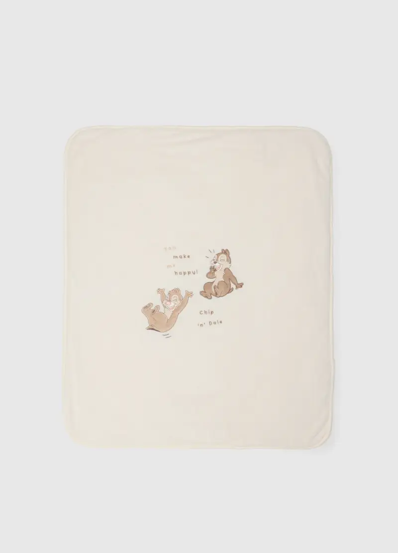 Copertina Per Neonati Beige In Velour, Unisex, Beige